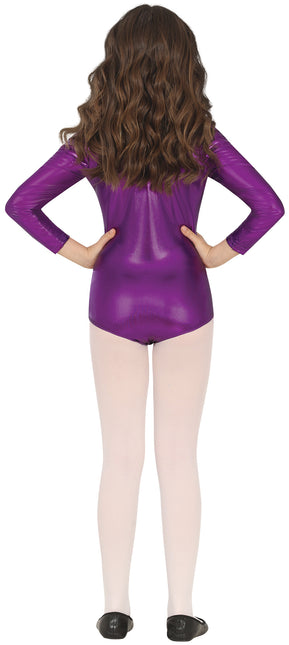 Girl Metallic Lila trikå