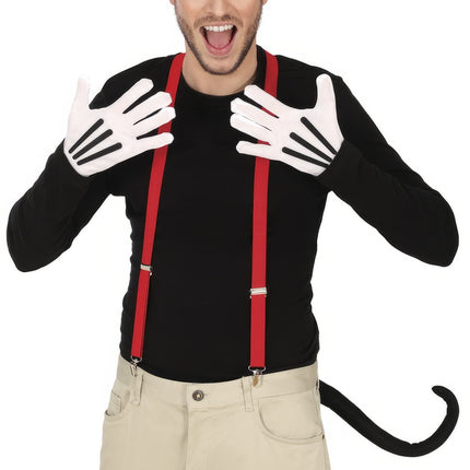 Musse Pigg Kostym Set Män 4 delar