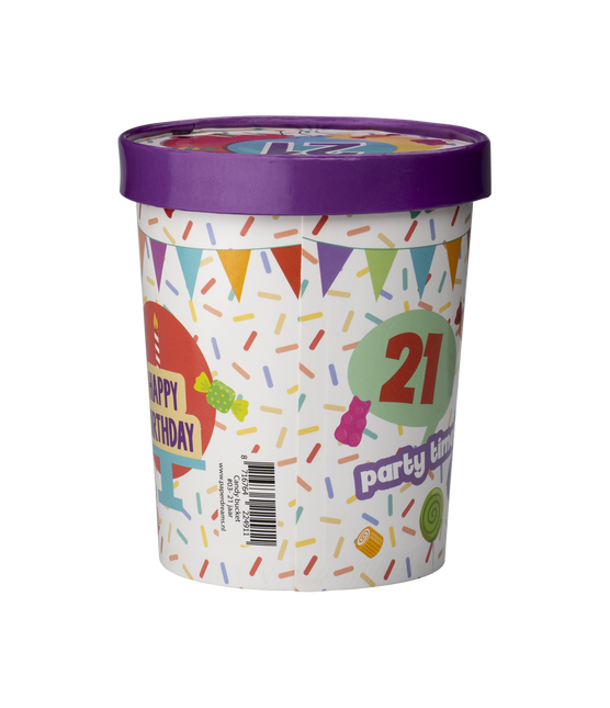 Färgad godisbricka 21 år 12cm