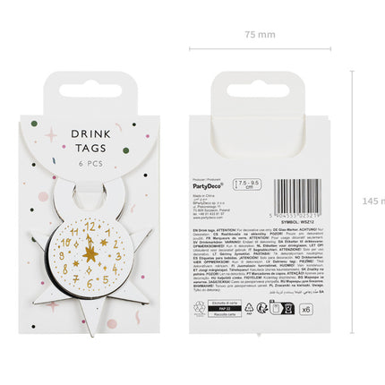 Nyårsafton Drinketiketter 6st