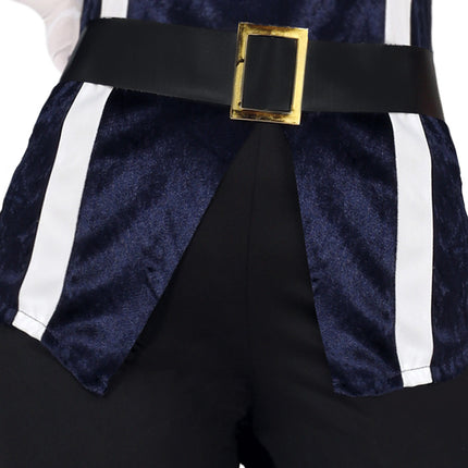 Musketör Kostym Blå Dam