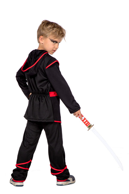 Ninja Dräkt Röd Svart Pojke