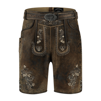 Lederhose Brun Kort Vintage för män