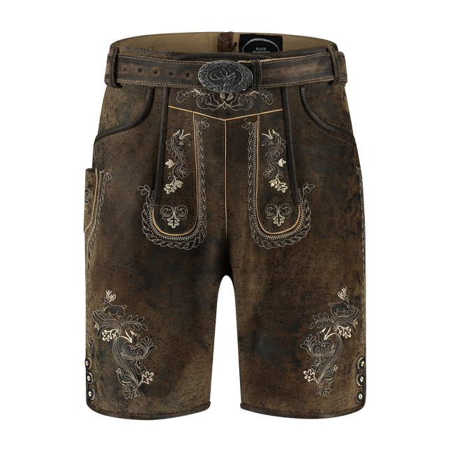 Lederhose Brun Kort Vintage för män