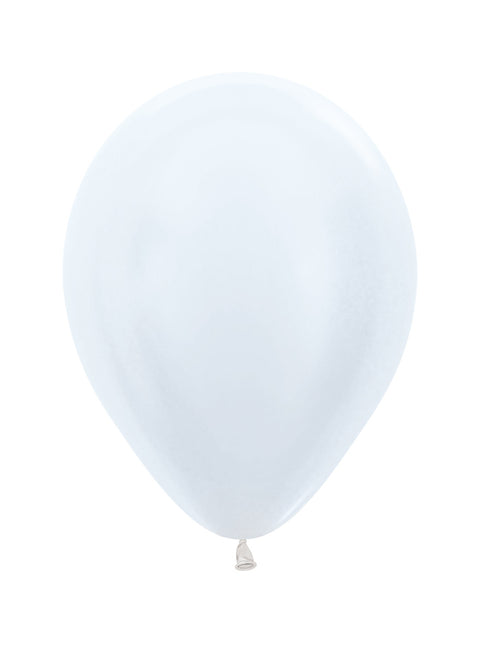 Ballonger Pärlvit 25cm 100st