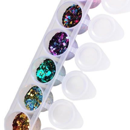 Färgade glitter Crazy