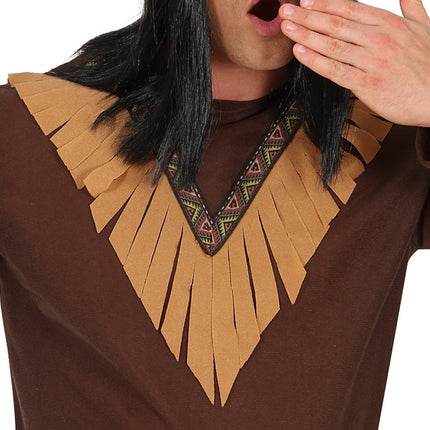 Indian dräkt brun män 2 delar