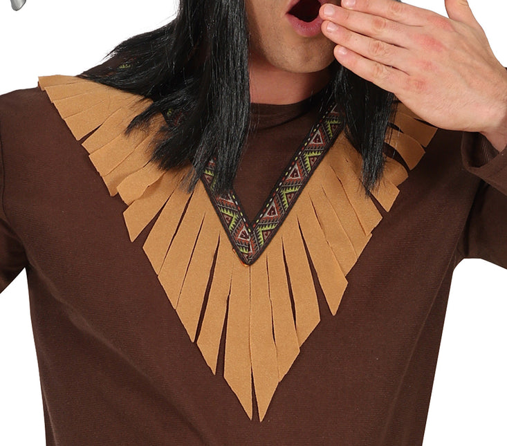 Indian dräkt brun män 2 delar