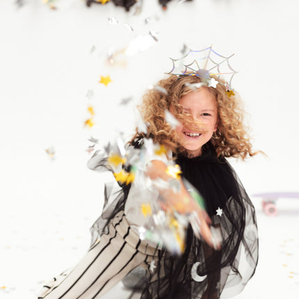 Halloween Hårband Spindelväv 21cm