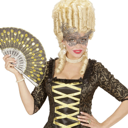 Silver ögonmask spets