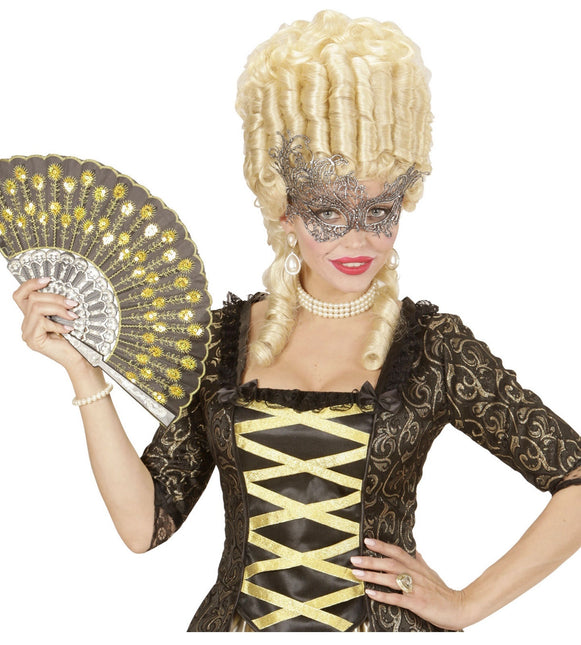 Silver ögonmask spets