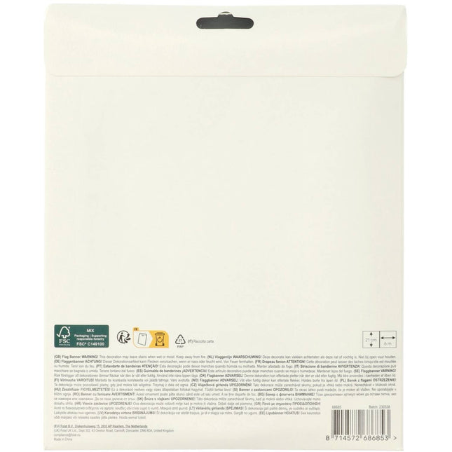 Happy Birthday Girlande Svart 6m