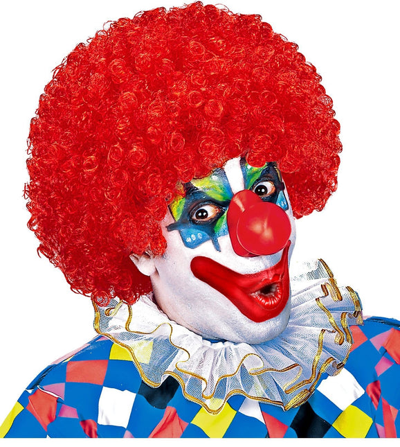 Röd peruk Clown Lockar