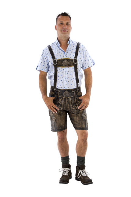 Lederhose Brun Kort Antik för män