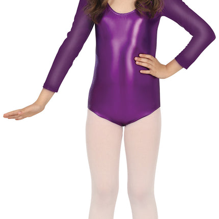 Girl Metallic Lila trikå