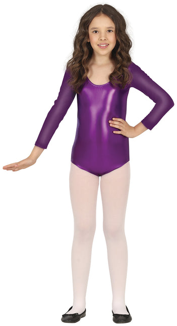 Girl Metallic Lila trikå