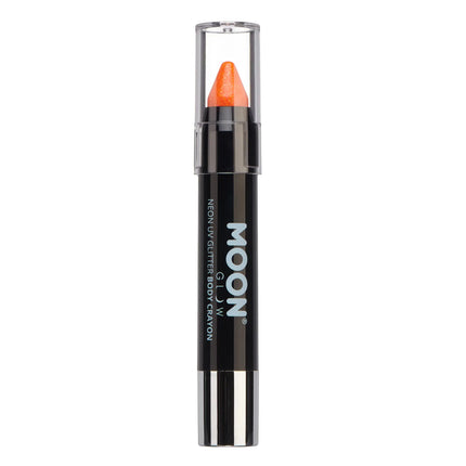 Moon Glow Neon UV Glitter Body Crayons Orange 3,2g