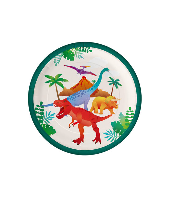 Dino Tallrikar Färgade 23cm 8st