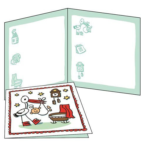 Födelseinbjudningar 6st