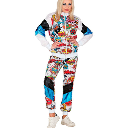 Neon 80S Träningsoverall Error Pop Art