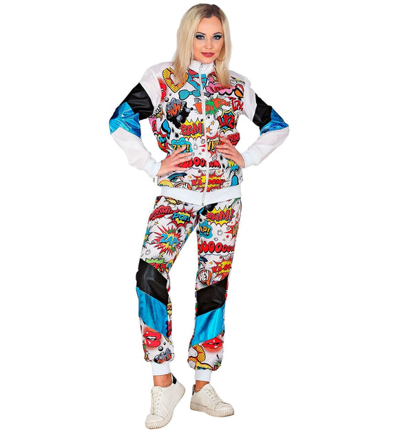 Neon 80S Träningsoverall Error Pop Art