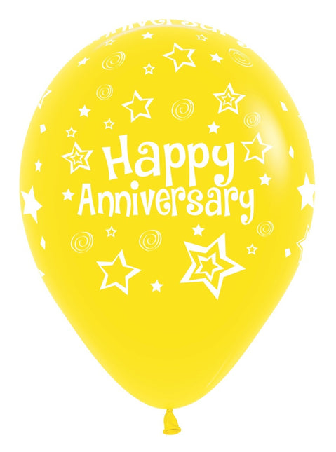 Ballonger Happy Anniversary Mix 30cm 25st