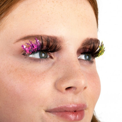 PXP Fake Lashes Glitter UV Grön/Hotpink Barranquilla