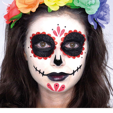 Dia De Los Muertos smink set 8 delar