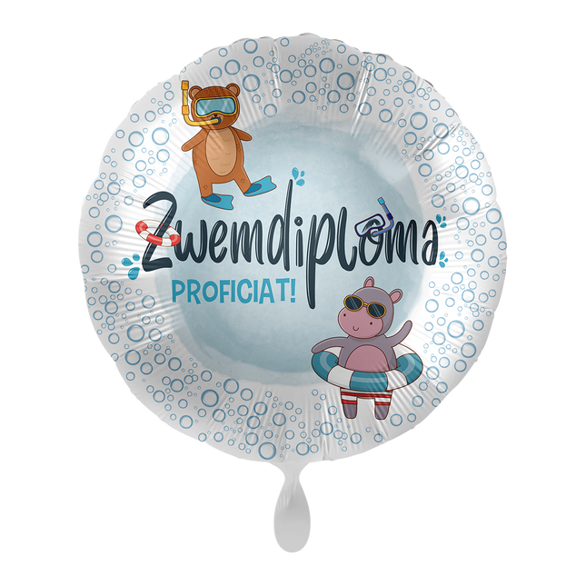 Simningsdiplom Heliumballong Gratulationer Tom 43cm