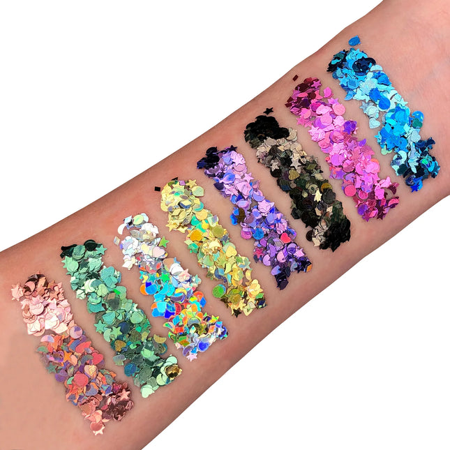 Moon Glitter Holografisk Glitter Shapes Pink 3g