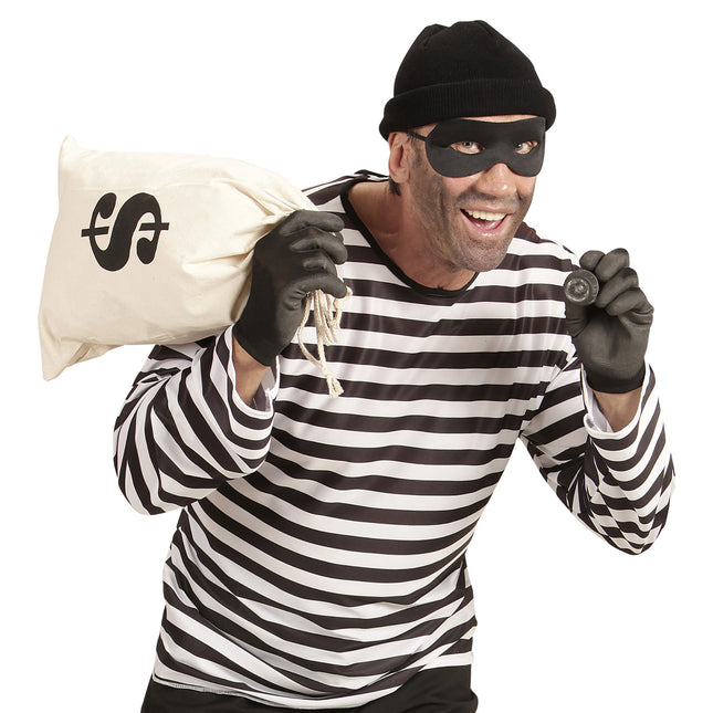 Inbrottstjuv med svart ögonmask