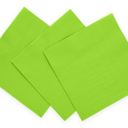 Lime Green Servetter 3 Lager 33cm 20st