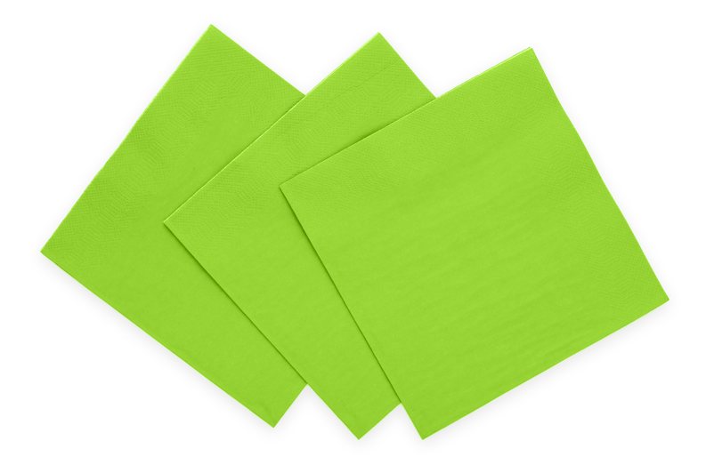 Lime Green Servetter 3 Lager 33cm 20st