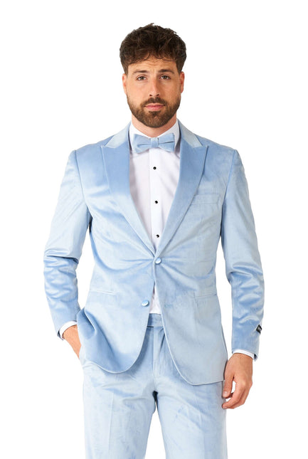 Ljusblå sammetssmoking herr <tc>OppoSuits</tc>