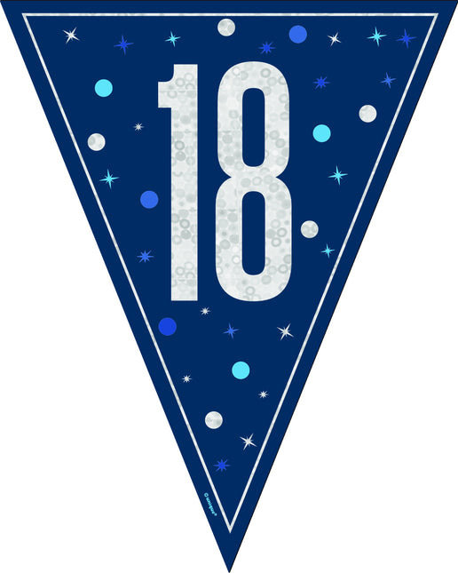 18 år Girland blå 2,5 m