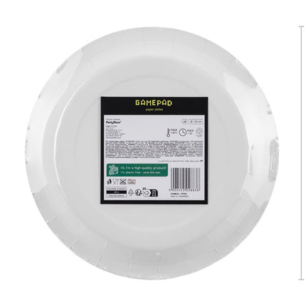 Spel Party Tallrikar Svart Gul 23cm 6st