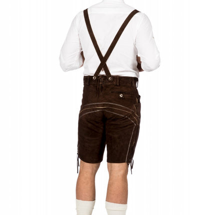 Mörkbrun Lederhose Herr Kort