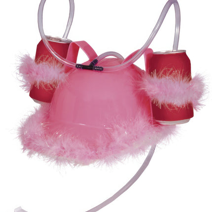 Dryckeshjälm Pink Feathers