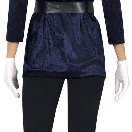 Musketör Kostym Blå Dam