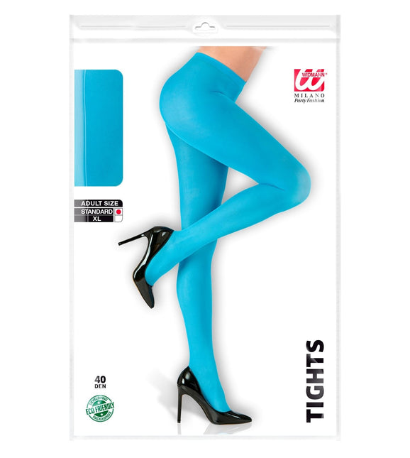 Blå strumpbyxor dam