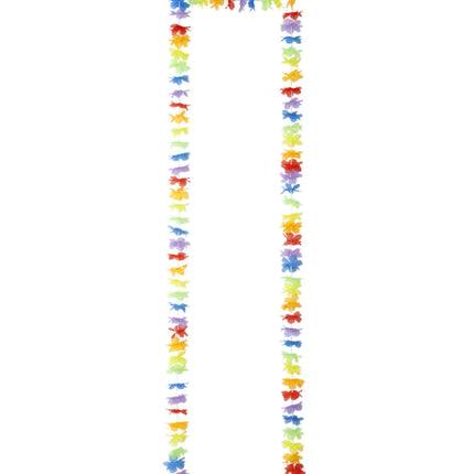 Färgad Hawaii-krans 3m