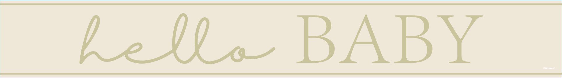 Födelsebanner Beige Hello Baby 2,74m