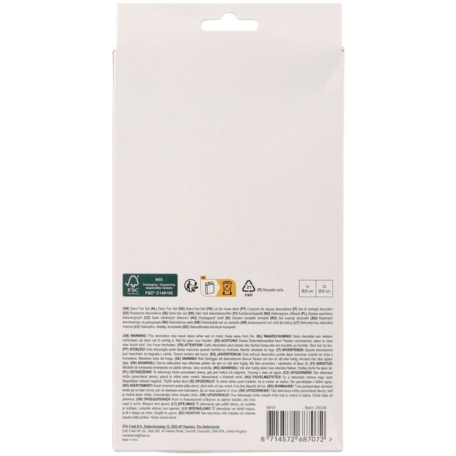 Happy Birthday Pappersfläktar 3st