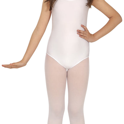 Vit trikå för flickor Ärmlös