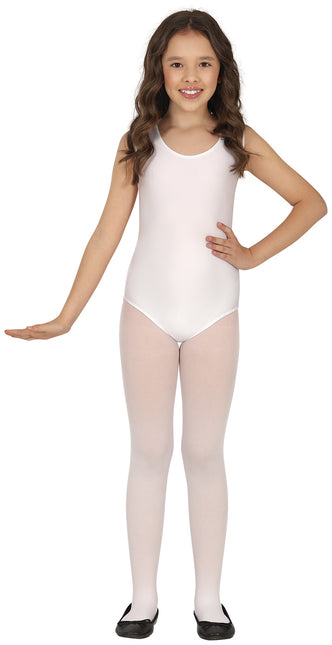 Vit trikå för flickor Ärmlös