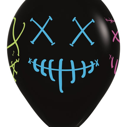 Ballonger Masker Neon Ink Svart 30cm 25st
