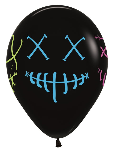 Ballonger Masker Neon Ink Svart 30cm 25st