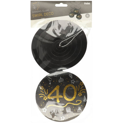 40 år Hängande dekoration 3st