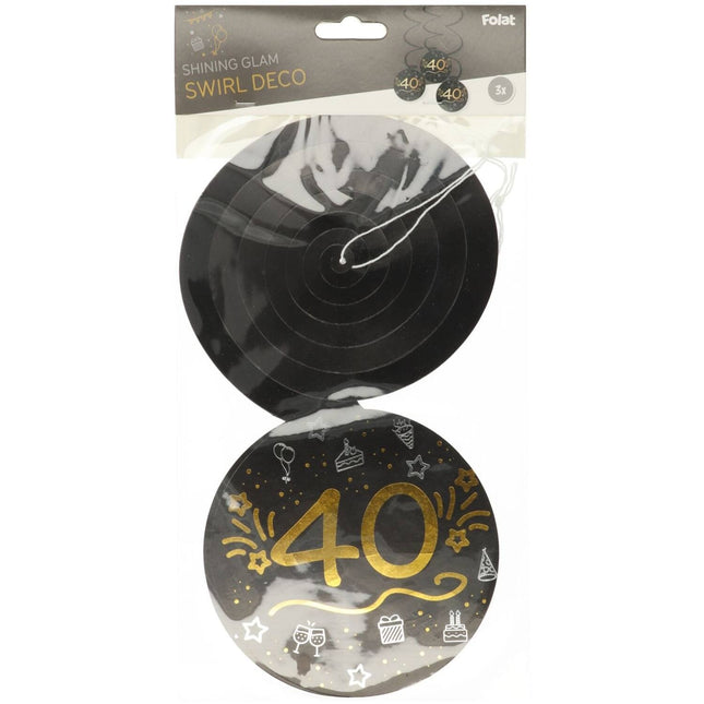 40 år Hängande dekoration 3st