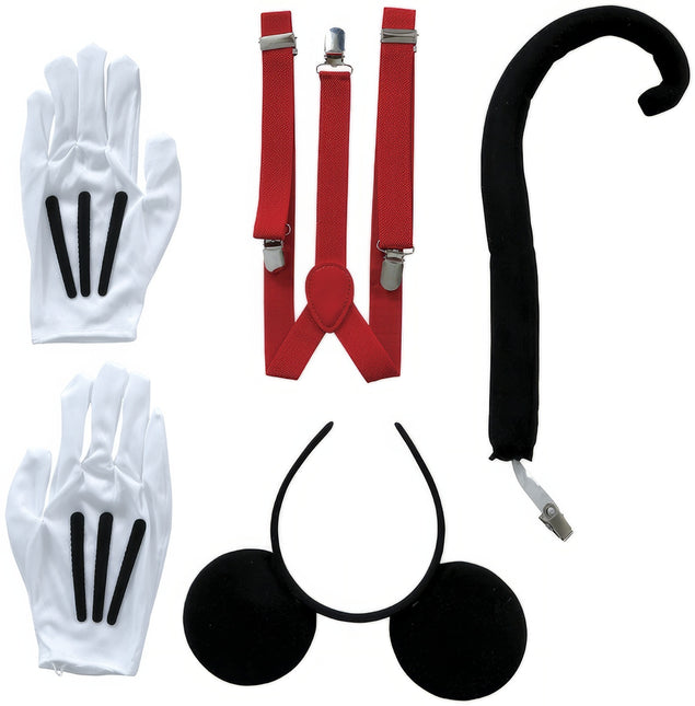 Musse Pigg Kostym Set Män 4 delar